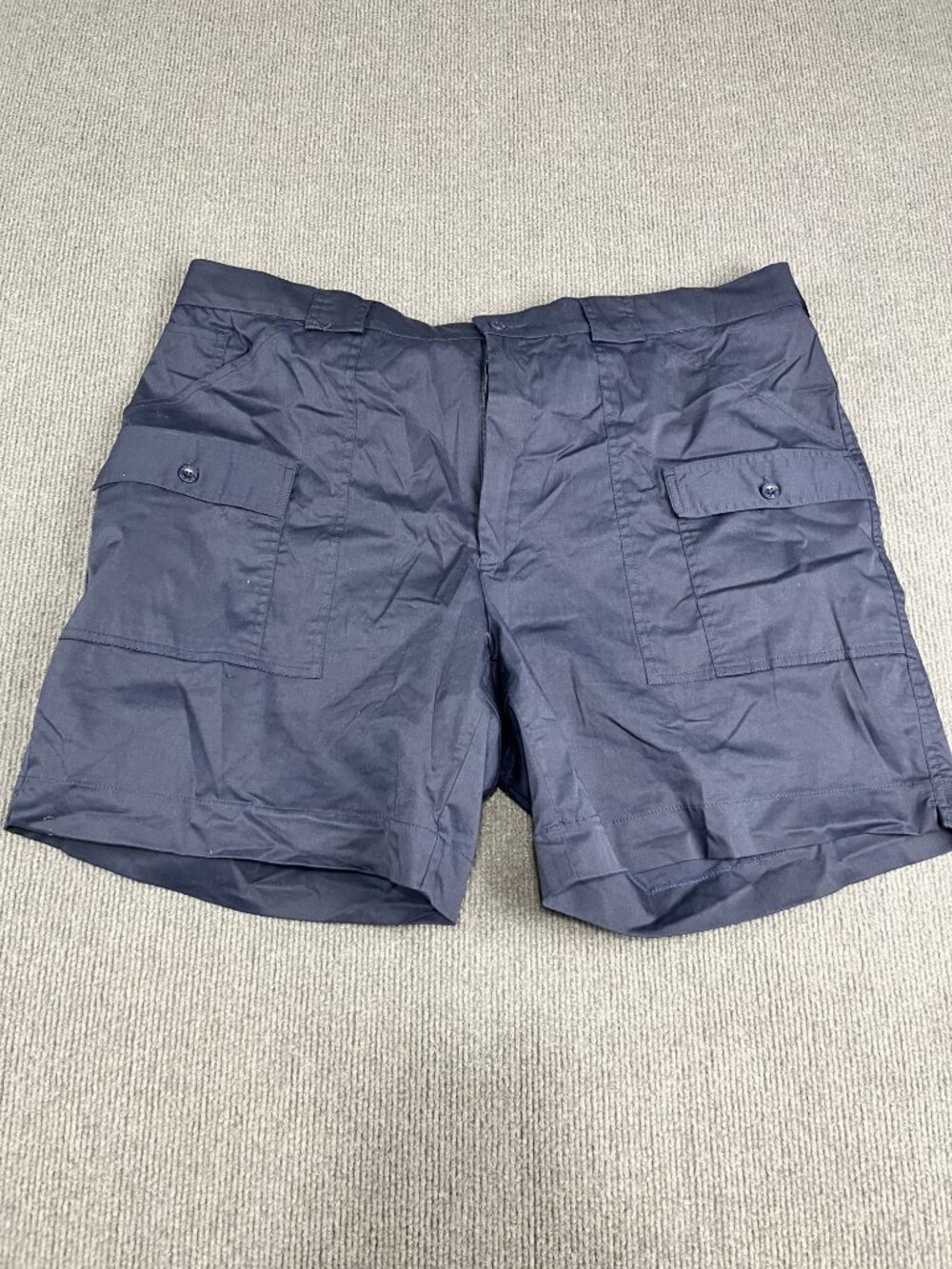 Sportif Mens Navy Cargo Shorts Button Flap Pockets 44